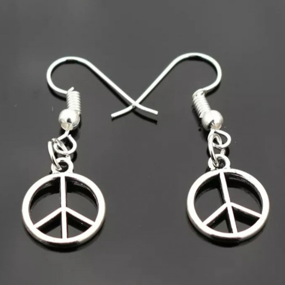 Peace Sign Dangle Earring